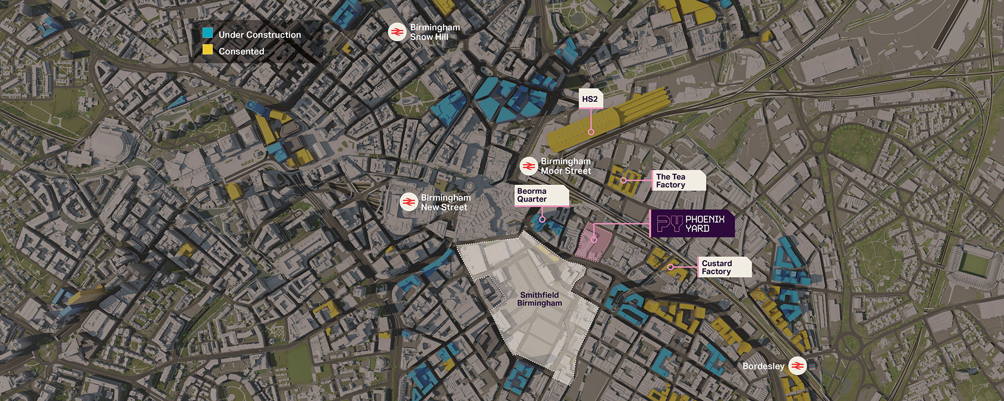 Phoenix-Digbeth-Location-Plan-crop Location map of Digbeth Birmingham